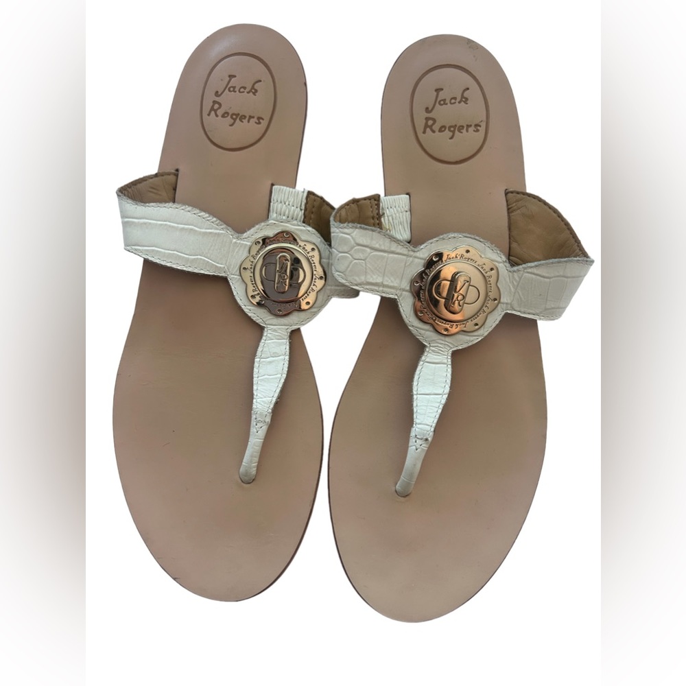 JACK ROGERS Leather key-lock sandals Size 9